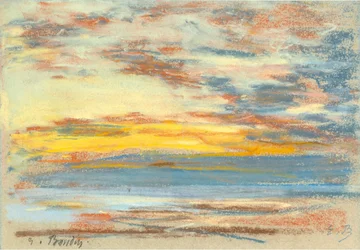 Littoral et ciel, vers 1890