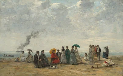 Figures sur la plage, vers 1867-1870 (huile sur toile)