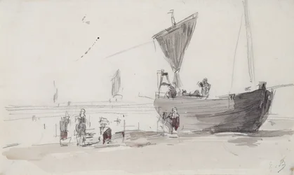 Bateau de pêche sur la plage