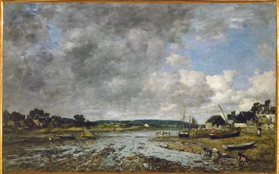 Les lavandières normandes sur le rivage