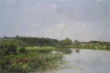 Au bord de la rivière à La Touques
