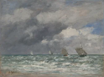 Voiliers près de Trouville, vers 1885-90