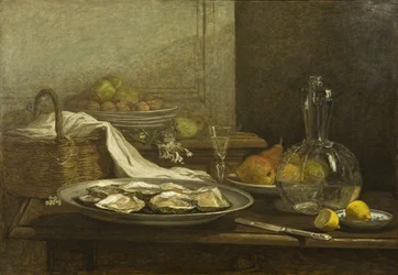 Nature morte avec huîtres, vers 1850
