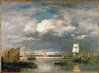 Tempête au port de Camaret (huile sur toile)