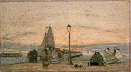 La Jetée à Trouville : Coucher de soleil