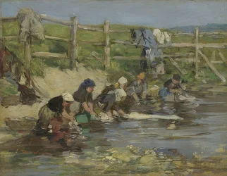 Blanchisseuses au bord de la rivière