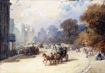 Une calèche à Hyde Park Corner, Londres