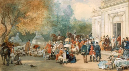 Petit-déjeuner de chasse en Angleterre, 1870