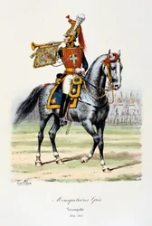 Mousquetaires Gris, Trompette, 1814-15