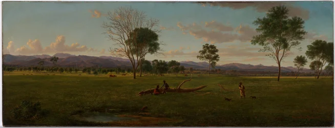 Vue des Alpes du Gippsland, depuis Bushy Park sur la rivière Avon