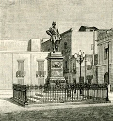 Monument à Vittorio Emanuele II (1820-1878), par Eugenio Maccagnani (1852-1930), Lecce, Apulia, Italie