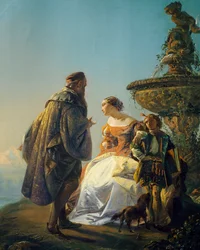 Portrait de Titien et Irène de Spilimbergo, par Eugenio Moretti Larese