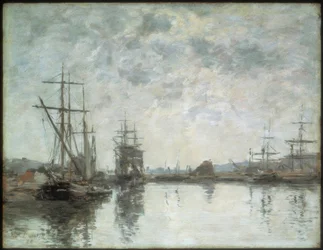 Deauville, le bassin portuaire