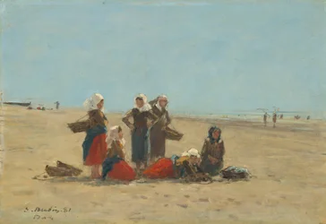 Femmes sur la plage à Berck