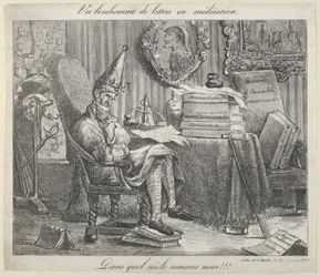 Un homme de lettres méditant, 1821