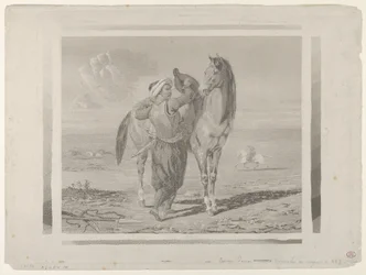 Un Turc sellant son cheval, 1824