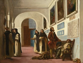 Christophe Colomb et son fils à La Rábida