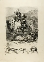 Combat entre Giaour et le Pacha