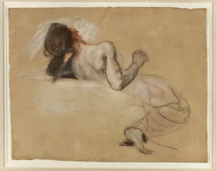 Femme accroupie