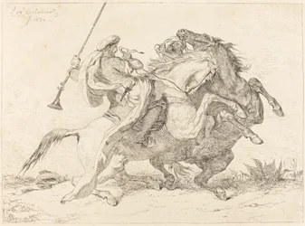 Rencontre de cavaliers maures, 1834.