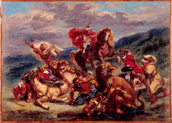French: Chasse au lion