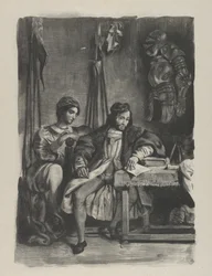 Goetz von Berlichingen écrivant ses mémoires, 1836-43.