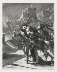 Hamlet : Hamlet se précipite pour suivre le fantôme de son père