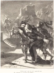 Hamlet veut suivre le fantôme de son père (Acte I, Scène IV)
