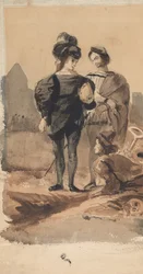 Hamlet et Horatio dans le cimetière