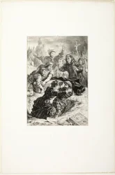 Hamlet et Laertes sur la tombe d