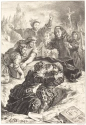 Hamlet et Laertes dans la tombe d