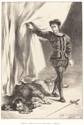 Hamlet et le corps de Polonius (Acte III, Scène IV)