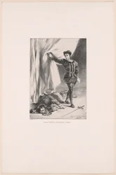 Hamlet et le corps de Polonius, planche 11 de Hamlet