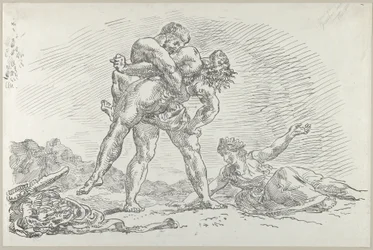 Hercule et Antée, 1852
