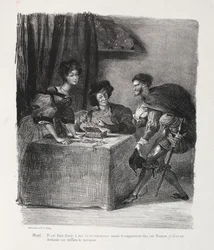 Illustrations pour Faust : Méphistophélès chez Marthe