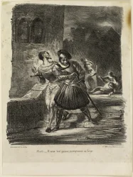 Méphistophélès et Faust fuyant après le duel
