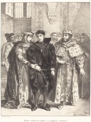 La reine essaie de consoler Hamlet (Acte I, Scène II)