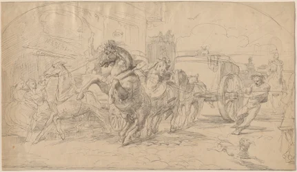 La Carrosse en fuite, 1830s