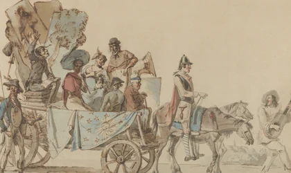 Troupe théâtrale en route