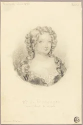 Portrait en médaillon de Mlle de Fontanges