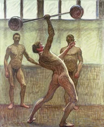 Soulever des poids avec un bras numéro 2, 1914