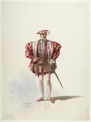 Btv1b84558104 02 - Saint-Saëns - Henry VIII - Maquettes de costumes - Lacoste - 2. Le comte de Surrey