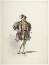 Btv1b84558104 03 - Saint-Saëns - Henry VIII - Maquettes de costumes - Lacoste - 3. Seigneur