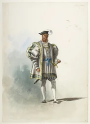 Btv1b84558104 04 - Saint-Saëns - Henry VIII - Maquettes de costumes - Lacoste - 4ème Seigneur