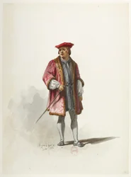 Btv1b84558104 14 - Saint-Saëns - Henry VIII - Maquettes de costumes - Lacoste - 14e Costume