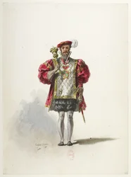 Btv1b84558104 26 - Saint-Saëns - Henry VIII - Maquettes de costumes - Lacoste - 26. Un sergent d