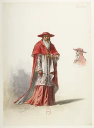 Btv1b84558104 27 - Saint-Saëns - Henry VIII - Maquettes de costumes - Lacoste - 27. Prélat