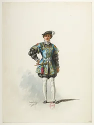 Btv1b84558104 38 - Saint-Saëns - Henry VIII - Maquettes de costumes - Lacoste - 38. Page du roi