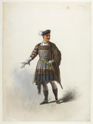 Btv1b84558104 78 - Saint-Saëns - Henry VIII - Modèles de costumes - Lacoste - 74. Don Gomez de Feria
