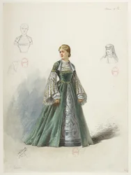 Btv1b84558104 80 - Saint-Saëns - Henry VIII - Maquettes de costumes - Lacoste - 76. Anne de Boleyn
